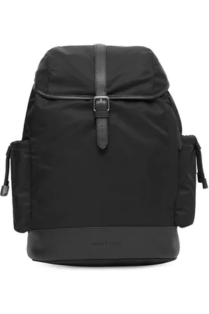 Burberry Baby Changing Bags - Leather-trim baby changing backpack - Black