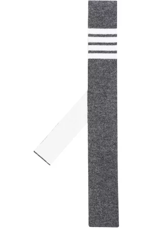 Thom Browne Men Bow Ties - Cashmere knit 4-Bar tie - Grey