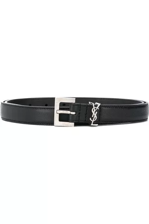 Saint Laurent Men Belts - Monogram plaque belt - Black