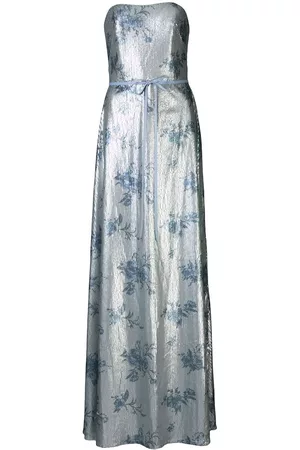 Marchesa Notte Sequin embellished bridesmaid gown - Blue