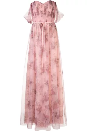 Marchesa Notte Women Bridesmaid Dresses - Tulle draped bridesmaid gown - Pink