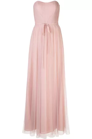 Marchesa Notte Women Bridesmaid Dresses - Strapless tulle long bridesmaid gown - Pink