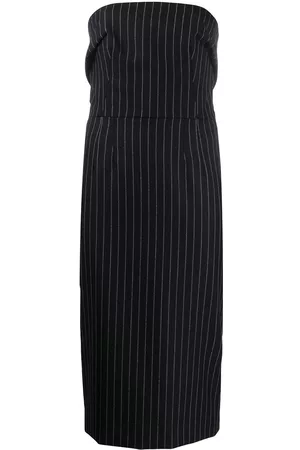 Dolce & Gabbana Pinstriped strapless fitted dress - Black