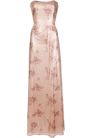 Marchesa Notte Bridesmaid floral-printed sequin gown