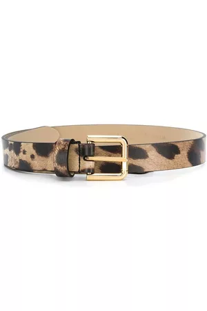 Dolce & Gabbana Belts - Leopard-print belt - Brown