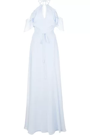 Marchesa Notte Women Bridesmaid Dresses - Cold shoulder bridesmaid gown - Blue