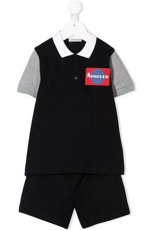Moncler Tracksuits - Short contrast sleeves tracksuit - Black
