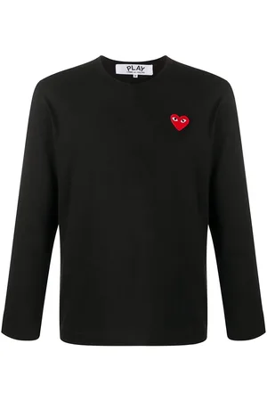 Comme des Garçons Long sleeve heart patch T-shirt