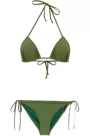 AMIR SLAMA Women Bikini Sets - Plain bikini set - Green