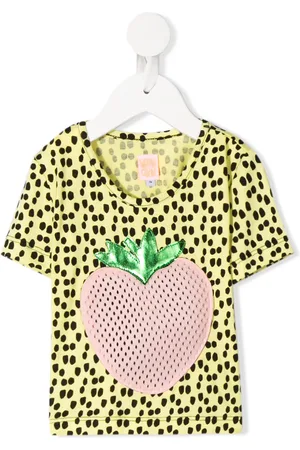 Wauw Capow by Bangbang Johanna strawberry appliqué T-shirt