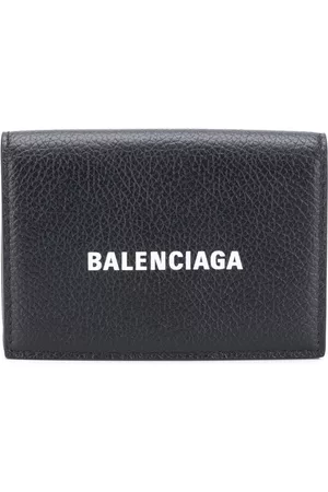Balenciaga Men Wallets - Logo-print tri-fold wallet - Black
