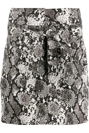 The Attico Snakeskin print mini skirt