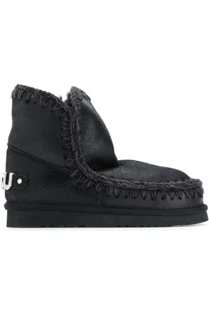 Mou Rhinestone-logo boots