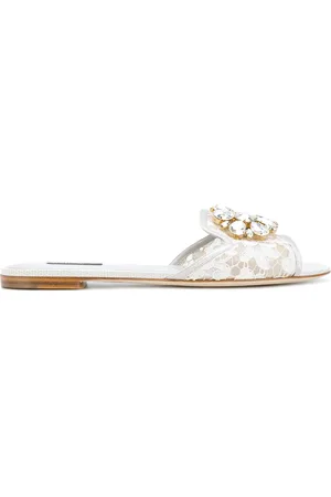 Dolce & Gabbana Rainbow Lace brooch-detail sandals