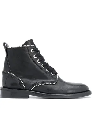 Zadig & Voltaire Studded lace-up leather boots