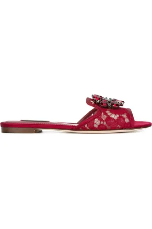 Dolce & Gabbana Rainbow Lace brooch-detail sandals