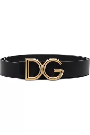 Dolce & Gabbana Men Belts - DG logo-plaque buckle belt - Black