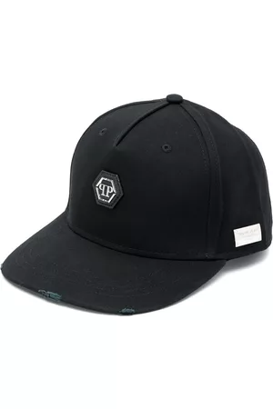 Philipp Plein Skull-embroidered baseball cap - Black