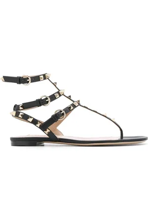 VALENTINO GARAVANI Rockstud caged flat sandals