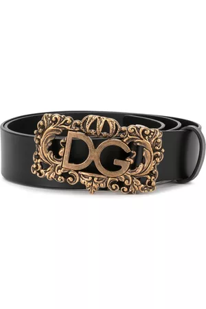 Dolce & Gabbana Baroque logo belt - Black