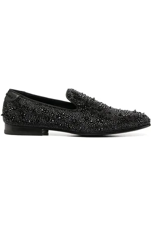 Philipp Plein Crystal-accented moccasins