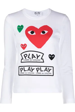 Comme des Garçons Long-sleeved multi-logo T-shirt