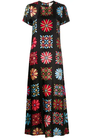 La DoubleJ Printed silk maxi dress
