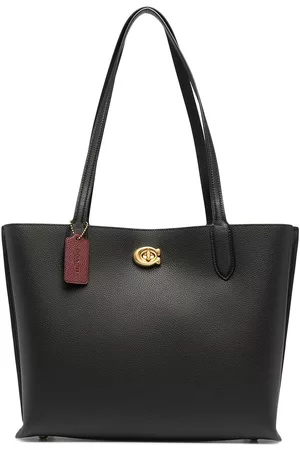Coach Women Tote Bags - Oversized leather tote bag - Black