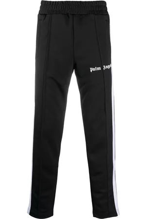 Palm Angels Men Sweatpants - Logo-print slim track pants - Black