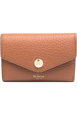Womens Mulberry black Leather Folded Multi-Card Wallet