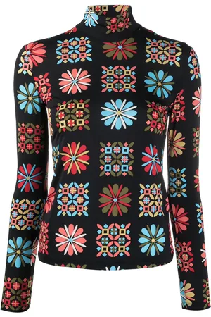 La DoubleJ Floral turtleneck top