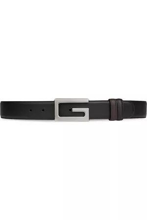 Gucci Men Belts - GG buckle reversible belt - Black