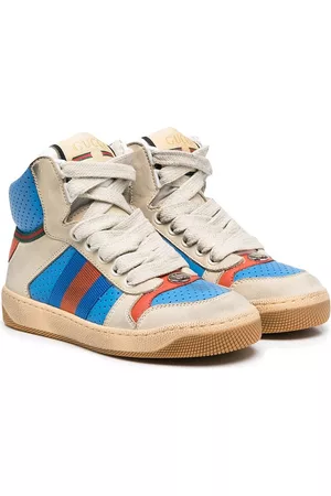 Gucci Boys High Top Sneakers - High-top leather sneakers - Neutrals
