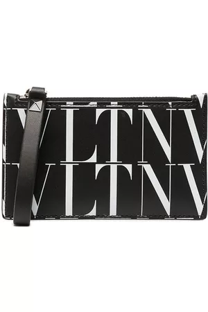 VALENTINO GARAVANI VLTN logo-print wallet - Black