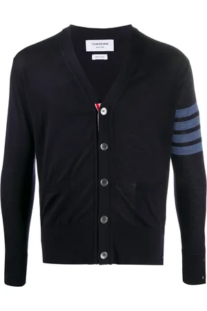 Thom Browne 4-Bar V-neck merino cardigan