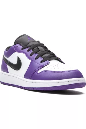 Jordan Kids Boys Sports Shoes - Air Jordan 1 Low "Court Purple" sneakers