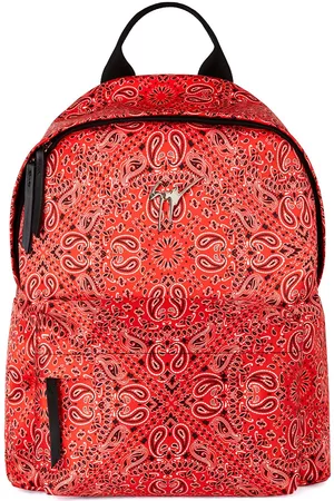 Giuseppe Zanotti Men Rucksacks - Bud bandana-print backpack - Red