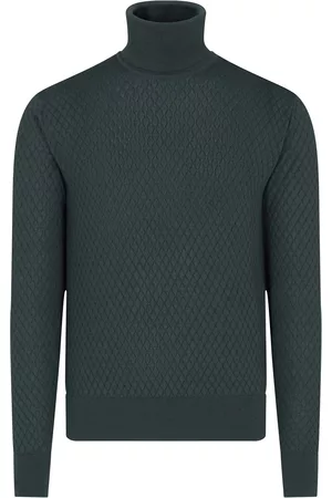 Dolce & Gabbana Men Turtleneck Sweaters - Turtleneck cashmere-blend jumper - Green