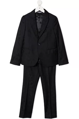Dolce & Gabbana Loungewear - Single-breasted jacquard two-piece suit - Blue