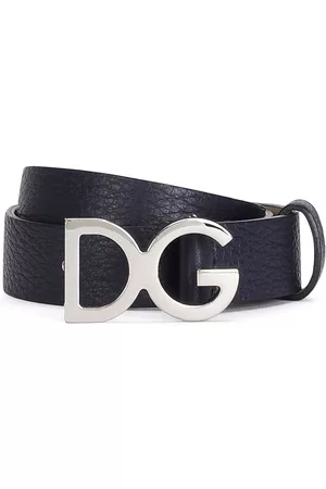 Dolce & Gabbana Belts - Logo-plaque buckle belt - Blue