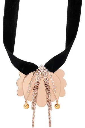 La DoubleJ Draped floral necklace