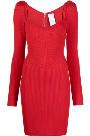 AZ FACTORY Women Party Dresses - MyBody puff-shoulder dress - Red