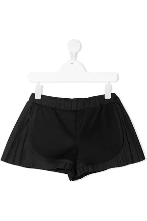 Moncler Girls Shorts - Panelled pleated shorts - Black