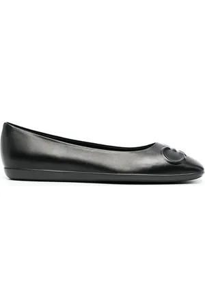 Salvatore Ferragamo Gancini-embossed ballerina shoes