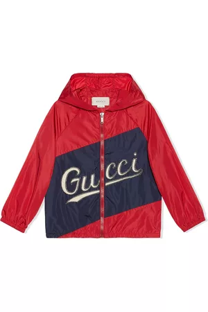 Gucci Boys Bomber Jackets - Stitched logo jacket - Red