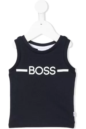 HUGO BOSS Tank Tops - Logo-print vest - Blue