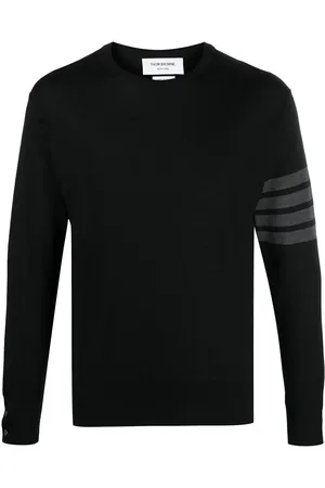 Thom Browne Fine Merino Wool 4-Bar Classic Crewneck Pullover
