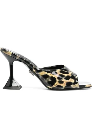 Philipp Plein Leopard-print square-toe sandals