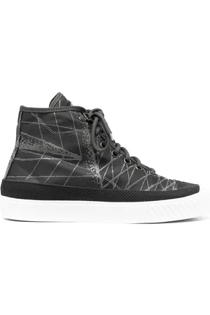 Stone Island Men High Top Sneakers - Abstract-print high-top sneakers - Grey
