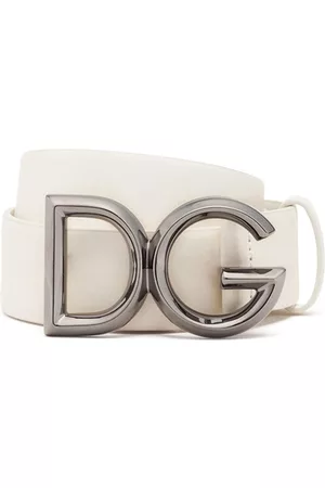 Dolce & Gabbana Men Belts - Logo-plaque adjustable belt - White